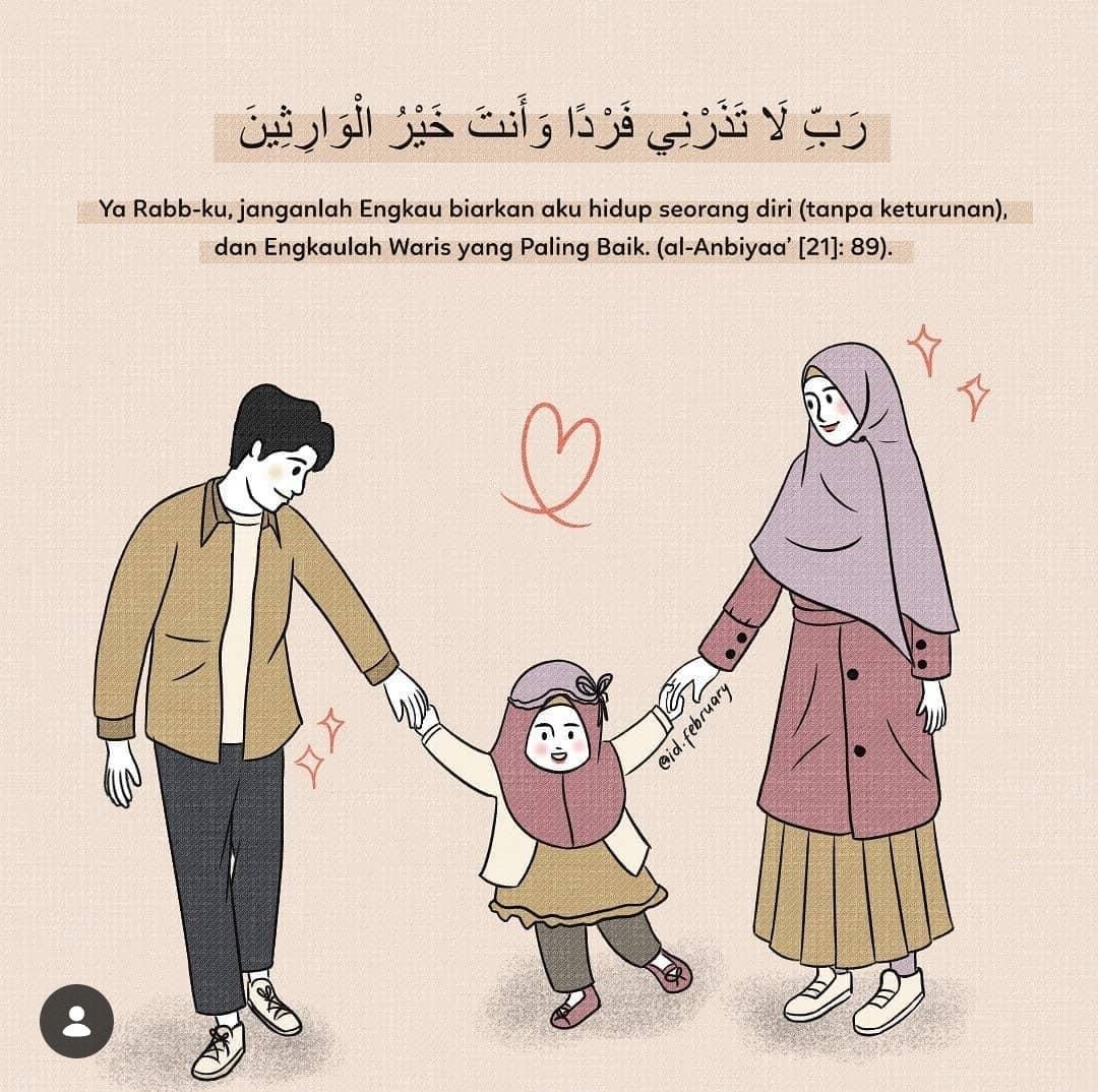 Ilustrasi doa sepasang orang tua untuk keturunan